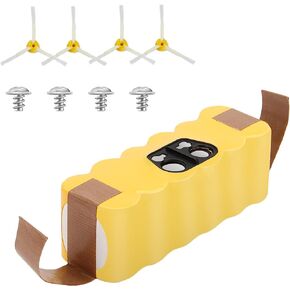 Shentec 5500mAh High Capacity 14.4V Battery Compatible with iRobot Roomba R3 500 600 700 800 900 Series 500 510 520 530 550 560 570 600 610 620 630 650 660 700 760 770 780 800 870 880 900, Ni-MH