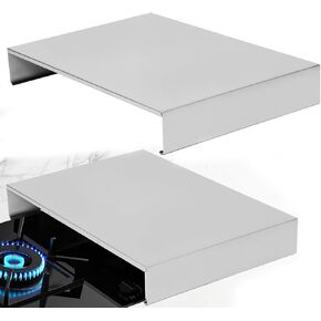 غطاء علوي للموقد من الفولاذ المقاوم للصدأ (2 قطعة)، الطول 22 بوصة × العرض 15 بوصة × الارتفاع 3.15 بوصة، غطاء لوح المعكرونة الفولاذي 304 للطهي، غطاء علوي مستطيل من الفولاذ، أغطية علوية للموقد غير القابل للصدأ لتوسيع مساحة تخزين المطبخ in Kuwait