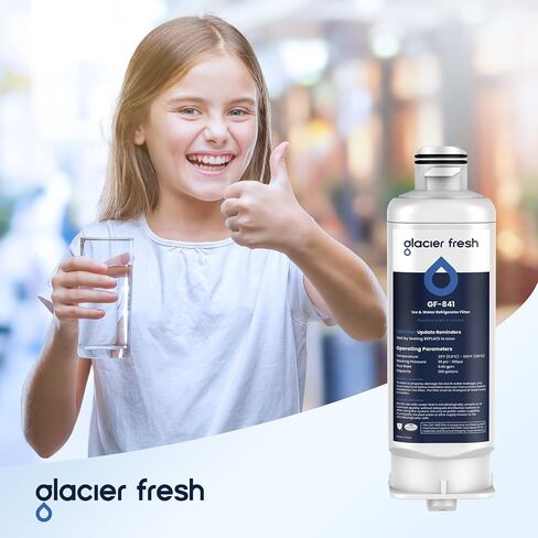 جلاسير فريش فلتر مياه بديل DA97-17376B HAF-QIN لسامسونج HAF-QIN/EXP وDA97-08006C وRF23M8070SG وRF23M8070SR وRF23M8090SG وRF23M8090SR وRF23M8570SR وRF23M8590SR سان جرمان (2 عبوة) in Kuwait