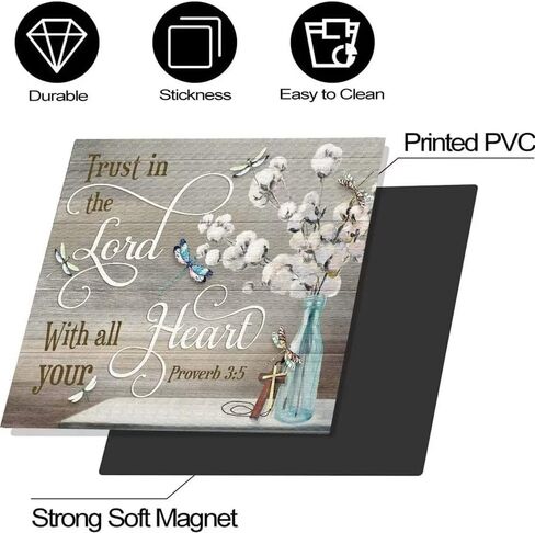 Cotton Vase Flower Magnet Cover Dishwasher Stickers Farm Kapok Panel Decal Dragonflies Cross Dishwasher Magnetic Refrigerator Decal Fridge Door Kitchen Home Appliance Decor Vinyl 23Wx26H INCH in Saudi Arabia