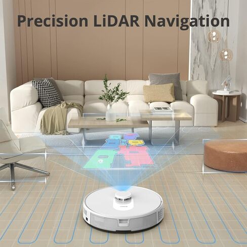 + مكنسة كهربائية وممسحة روبوت 360 S8، رسم خرائط ذكي مخصص، ملاحة LiDAR، شفط قوي 2700 باسكال، عمل شحن ذاتي مع Alexa/WiFi/APP، مثالي للسجاد وشعر الحيوانات الأليفة in Kuwait