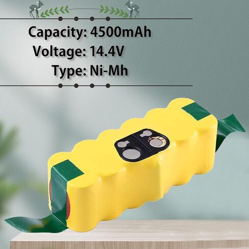 4500mAh 14.4V Replacement Battery Compatible with Roomba R3 500 600 700 800 900 Series 500 510 531 535 540 550 552 560 570 580 595 620 650 660 700 760 770 780 790 800 870 900 14.4 Volt Power Tools in Saudi Arabia