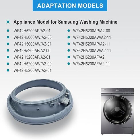 DC97-18094B Washer Door Boot Seal Gasket - Replacement for Samsung Washing Machine WF42H5000AW WF42H5200AP WF42H5200AW WF42H5200AF PD00026846 4000547 AP5917067 PS9606239 EAP9606239 DC64-03051A in Saudi Arabia