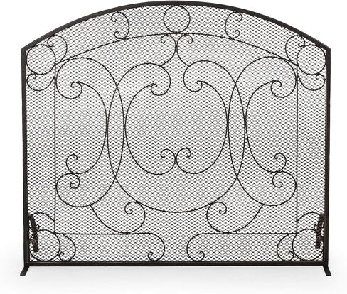 شاشة مدفأة معدنية من Christopher Knight Home Nydia بلون ذهبي مصقول in Kuwait