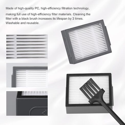 مجموعة قطع غيار HAROLDE 22 قطعة لمكنسة ايروبوت رومبا j7 j7+/Plus i7 i7+i3 i3+i4 i4+ i6 i6+ i8+E5 E6 E7 مكنسة كهربائية، 2 فرش مطاطية، 6 فلاتر مكنسة كهربائية 6 جيوب مكنسة كهربائية 6 أكياس شفط in Kuwait