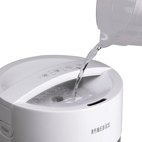 HoMedics Humidifiers for Bedroom, Home, Nursery, Office and Plants. Total Comfort UV-C Ultrasonic Humidifier, Leak Resistant Design, 0.97 Gallon Tank, 35 Hour Run Time, Quiet, Cool Mist, Night Light in Saudi Arabia