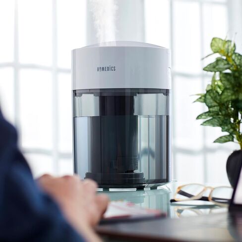 HoMedics Humidifiers for Bedroom, Home, Nursery, Office and Plants. Total Comfort UV-C Ultrasonic Humidifier, Leak Resistant Design, 0.97 Gallon Tank, 35 Hour Run Time, Quiet, Cool Mist, Night Light in Saudi Arabia