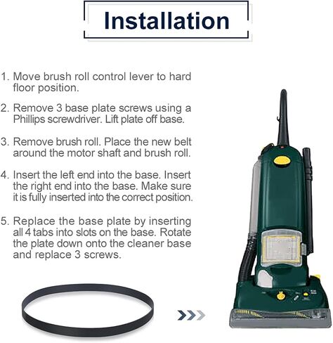 أحزمة بديلة LANMU متوافقة مع مكانس Eureka 4870 Ultra Smart Vac المستقيمة، طراز R Belt Fit Models 4870، 4872، 4874، 4880، 4885، استبدال الجزء رقم 61110 (عبوتان) in Kuwait