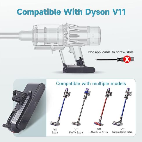 بطارية RUIZILWH V11 بديلة 4800 مللي أمبير في الساعة متوافقة مع Dyson V11 2020 V11 المكانس اللاسلكية V11 كاملة إضافية V11 رقيق إضافي V11 مطلق إضافي V11 Click-in V11 محرك عزم دوران إضافي in Saudi Arabia
