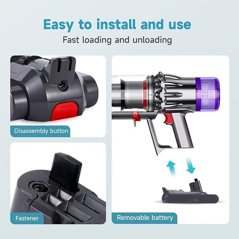 بطارية RUIZILWH V11 بديلة 4800 مللي أمبير في الساعة متوافقة مع Dyson V11 2020 V11 المكانس اللاسلكية V11 كاملة إضافية V11 رقيق إضافي V11 مطلق إضافي V11 Click-in V11 محرك عزم دوران إضافي in Saudi Arabia