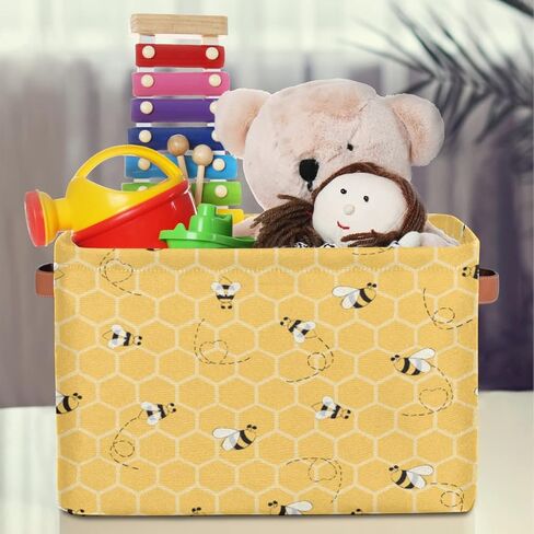 America Usa Flag Storage Basket Large Collapsible Storage Cube Bin Rectangular Laundry Organizer with Leather Handles for Nursery Shelf Bedroom Home, 1Pc in Saudi Arabia