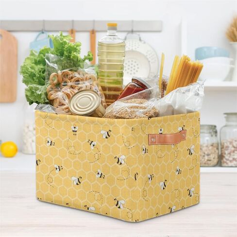 America Usa Flag Storage Basket Large Collapsible Storage Cube Bin Rectangular Laundry Organizer with Leather Handles for Nursery Shelf Bedroom Home, 1Pc in Saudi Arabia