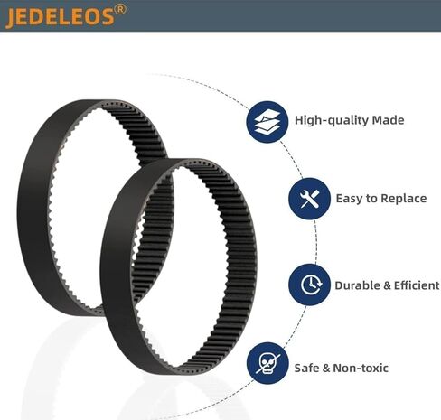 JEDELEOS Replacement Belts for Dyson DC25 Vacuum Cleaner, Brush Bar Drive Belt, Replace Part 914006-01 (Pack of 2) in Saudi Arabia