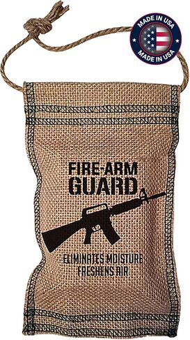 Fire-Arm Guard Gun Safe Dehumidifier, All Natural USA Made Moisture Absorbers - Lifetime Reusable Mini Humidity Pouch for Safes, Car, Closet, Shoe & Gym Bag, Children & Pet Friendly (Rifle Style) in Saudi Arabia