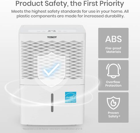 TOSOT 35 Pint 3,000 Sq Ft Dehumidifier Energy Star - for Home, Basement, Bedroom or Bathroom - Super Quiet (Previous 50 Pint) in Kuwait