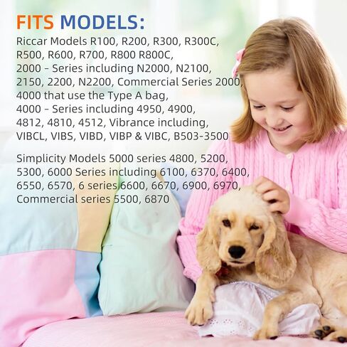 6 أكياس مكنسة كهربائية من النوع A متوافقة مع أكياس مكنسة Riccar 2000 و4000 وSimplicity 5000,6000 in Kuwait
