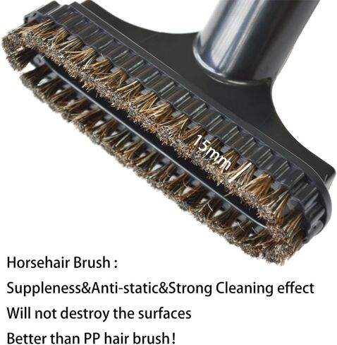 EZ SPARES Vacuum Cleaner Universal 1 1/4 inches (32mm) Soft Horsehair Mirror Simple Sense Brush Fits Most Brand 6-inch Accepting 1.25'' Attachment in Saudi Arabia