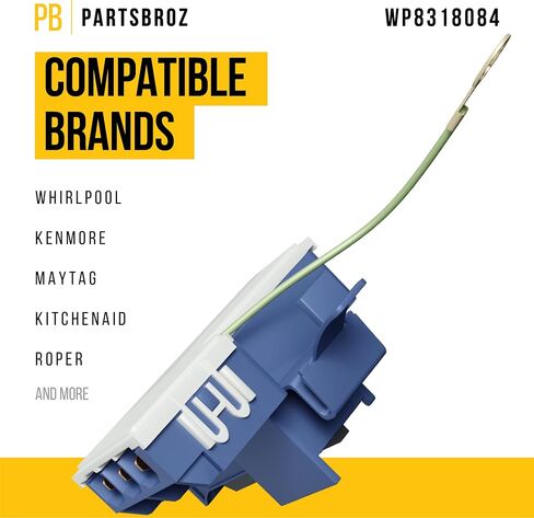 Whirlpool WP8318084 Washer Lid Switch Kenmore Maytag Washing Machine Assembly Door Part AP6012742 PS11745957 LSR5132PQ1 MVWC300VW1 WTW5540SQ0 ITW4300SQ0 LSC9000PW1 RAX4232PQ0 RTW4340SQ0 RTW4440XQ0 in Saudi Arabia