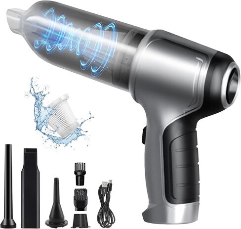 مكنسة كهربائية للسيارة من vokoroad، لاسلكية، بقوة 12000 باسكال، شفط قوي وقابل لإعادة الشحن، مكنسة كهربائية محمولة لاسلكية قوية، بطارية تدوم 30 دقيقة، مكنسة كهربائية خفيفة الوزن للمنزل/المكتب/شعر الحيوانات الأليفة/السيارة in Kuwait