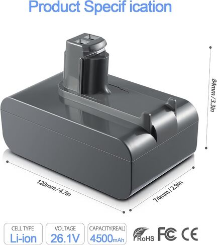 Lachy Upgraded High Capacity 21.6V Replacement Battery for Dyson Type-A DC31 DC34 DC35 DC44 DC45 Animal 917083-01 Handheld Cordless Vacuum [ONLY Fit for Type A] in Saudi Arabia