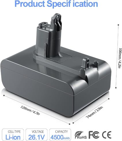 Lachy Upgraded High Capacity 21.6V Replacement Battery for Dyson Type-A DC31 DC34 DC35 DC44 DC45 Animal 917083-01 Handheld Cordless Vacuum [ONLY Fit for Type A] in Saudi Arabia