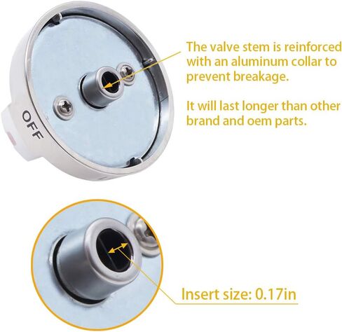 Siwdoy (Pack of 5 DG64-00473A Burner Knob Dial Compatible with Samsung Range Oven Replace 3447565, AP5917439, PS9606608 in Kuwait