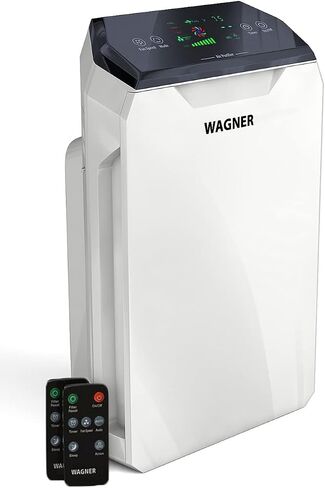 منقي الهواء Wagner & Stern WA777 خالٍ من الأوزون، فلتر HEPA-13 طبي للغرف الكبيرة. يزيل جزيئات الهواء والغبار والروائح والدخان والمركبات العضوية المتطايرة وحبوب اللقاح ووبر الحيوانات الأليفة، إلخ. in Saudi Arabia