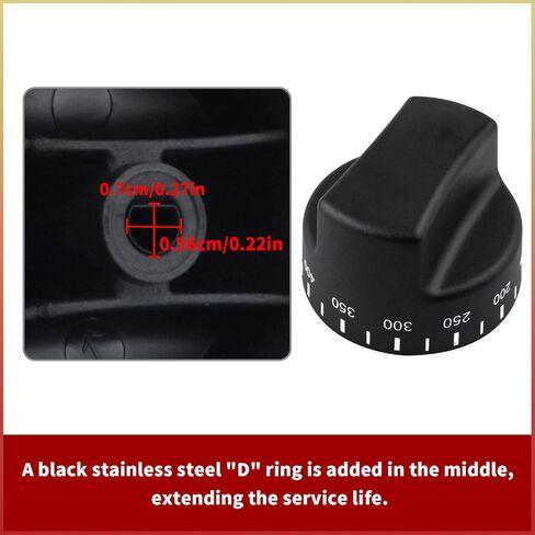 SUUJI PB010099 مقبض ترموستات الفرن، جزء استبدال مقبض التحكم في الموقد متوافق مع فرن الفايكنج يستبدل AP5315393 810983 مادة سوداء 2.16 بوصة in Kuwait