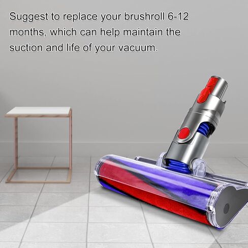 Brush Roller Compatible with Dyson V6 Vacuum Cleaner, Brushbar Roller Brush Replacement, Compared to Part 966821-01, 966084-01 in Kuwait