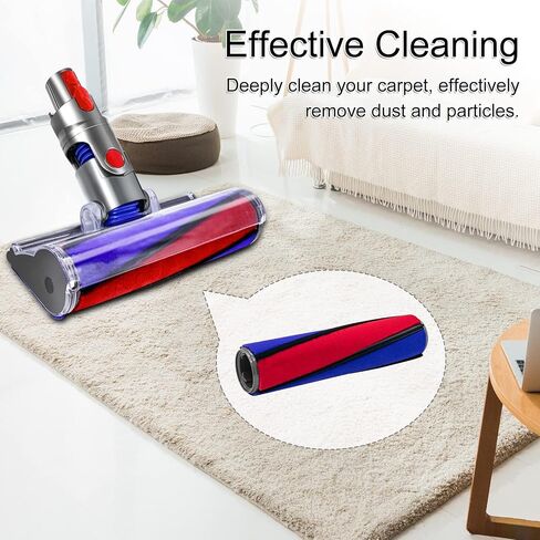 Brush Roller Compatible with Dyson V6 Vacuum Cleaner, Brushbar Roller Brush Replacement, Compared to Part 966821-01, 966084-01 in Kuwait