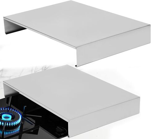 غطاء علوي للموقد من الفولاذ المقاوم للصدأ (2 قطعة)، الطول 22 بوصة × العرض 15 بوصة × الارتفاع 3.15 بوصة، غطاء لوح المعكرونة الفولاذي 304 للطهي، غطاء علوي مستطيل من الفولاذ، أغطية علوية للموقد غير القابل للصدأ لتوسيع مساحة تخزين المطبخ in Kuwait