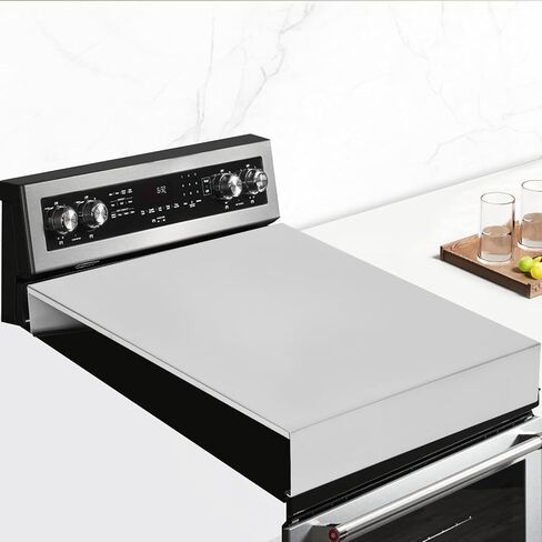 غطاء علوي للموقد من الفولاذ المقاوم للصدأ (2 قطعة)، الطول 22 بوصة × العرض 15 بوصة × الارتفاع 3.15 بوصة، غطاء لوح المعكرونة الفولاذي 304 للطهي، غطاء علوي مستطيل من الفولاذ، أغطية علوية للموقد غير القابل للصدأ لتوسيع مساحة تخزين المطبخ in Kuwait