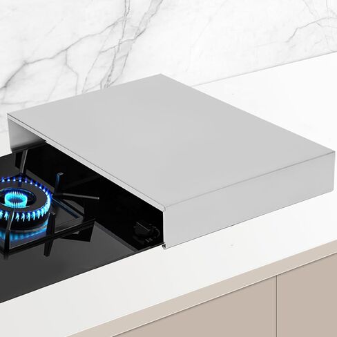 غطاء علوي للموقد من الفولاذ المقاوم للصدأ (2 قطعة)، الطول 22 بوصة × العرض 15 بوصة × الارتفاع 3.15 بوصة، غطاء لوح المعكرونة الفولاذي 304 للطهي، غطاء علوي مستطيل من الفولاذ، أغطية علوية للموقد غير القابل للصدأ لتوسيع مساحة تخزين المطبخ in Kuwait