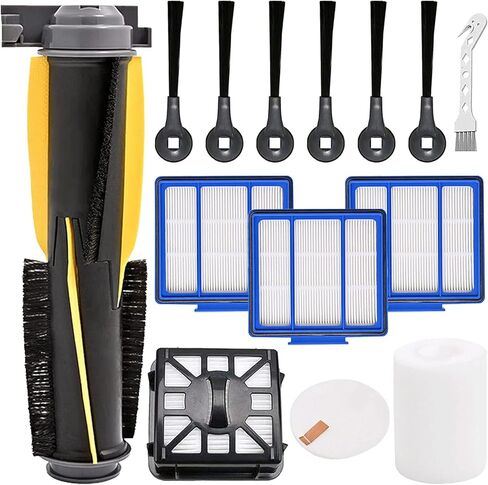 قطع غيار Dhoua لـ Shark IQ R101AE (RV1001AE) IQ R101 (RV1001) طقم إكسسوارات مكنسة كهربائية روبوت (1 فرشاة رئيسية 3 فلاتر 6 فرش جانبية، فلتر واحد و1 مرشح رغوة وحرارة ما قبل المحرك) in Kuwait