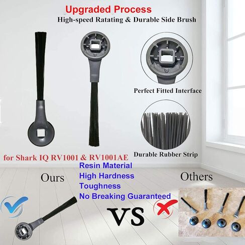 قطع غيار Dhoua لـ Shark IQ R101AE (RV1001AE) IQ R101 (RV1001) طقم إكسسوارات مكنسة كهربائية روبوت (1 فرشاة رئيسية 3 فلاتر 6 فرش جانبية، فلتر واحد و1 مرشح رغوة وحرارة ما قبل المحرك) in Kuwait