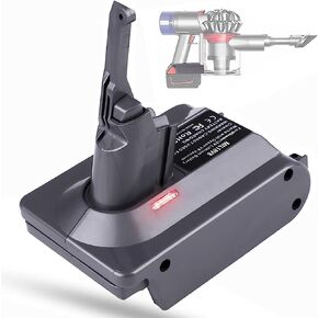 MIL18V8 لمحول بطارية Dyson V8، تحويل لبطارية Milwaukee M18 18V Li-ion إلى بطاريات Dyson V8، رائعة لـ Dyson V8 Animal V8 Fluffy V8 Motorhead V8 مكنسة محمولة خالية من ألياف الكربون in Kuwait