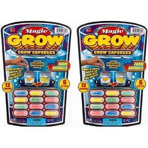 JA-RU Magic Grow Capsules, (3 Packs 36 Capsules Assorted). Water Growing Animals Capsules. Great Party Favor Kids Toy.305-3A in Saudi Arabia