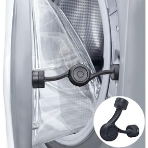 Front Load Washer Door Prop, Magnetic Washing Machine Cleaner Door Holder, 360° Adjustable Washer and Dryer Door Stopper with Sticky Iron Sheet Fits All Washing Machines (1 Pack) in Kuwait