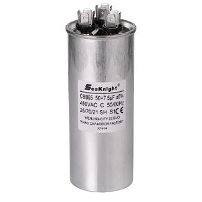 BlueNatHxRPR 50+7.5 MFD uF CBB65 Capacitor Air Conditioner Capacitor Round Dural Motor Run Capacitor Withstand 450V AC in Saudi Arabia