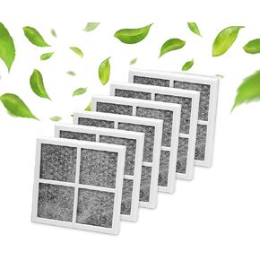 فلتر هواء LEWELLRY 6 قطع LT120f متوافق مع فلتر هواء LG LT120F، فلتر هواء Kenmore 46-9918، فلتر 9918، ADQ73214402، ADQ73214404، فلتر هواء LMZS30776S، ADQ73334008 LG فلتر هواء للثلاجة in Kuwait