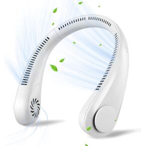 Neck Fans Portable Rechargeable, Cooling Neck Air Conditioner, USB-C Personal Fan, Cordless neck fan 3 Speeds cordless Hanging Neck Fan, 360° Cooling Neck Cooler For hot weather in Kuwait