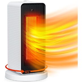 Qoosea Electric Space Heater for Home Indoor Use Oscillation Electric Portable Ceramic Heater Fan with Thermostat Ultra Quiet Small Space Heater Indoor Use Compact Space Heater for Office Home Room in Kuwait