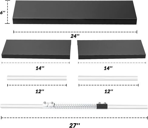 Stanbroil Smoke Guard for 28.5 to 48-Inch by 6-Inch Fireplaces, Black Powder-Coated Finish in Saudi Arabia