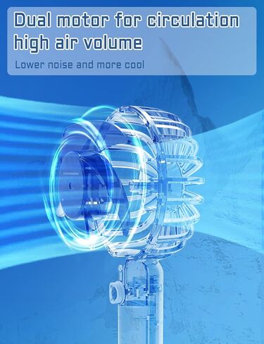 مروحة صغيرة محمولة باليد من جولدن بي جوي قابلة لاعادة الشحن بمنفذ USB، مروحة جيب صغيرة تعمل بالبطارية، 3 سرعات قابلة للتعديل، مروحة شخصية هادئة للمنزل والمكتب وداخل المنزل وخارجه والسفر، لون ابيض in Kuwait