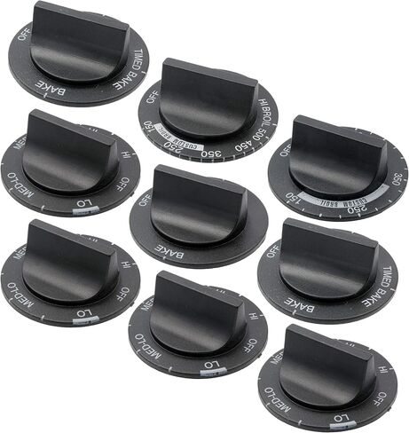 Supplying Demand 814362 330169 Electric Range Control Knob 9 Piece Replacement Set Model Specific Not Universal in Saudi Arabia