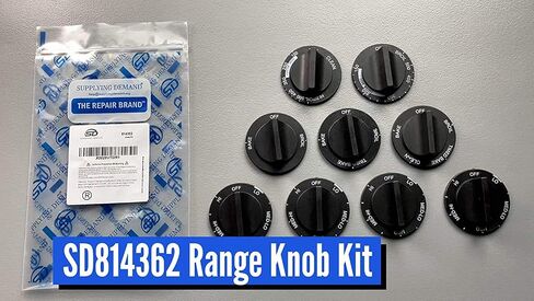Supplying Demand 814362 330169 Electric Range Control Knob 9 Piece Replacement Set Model Specific Not Universal in Saudi Arabia
