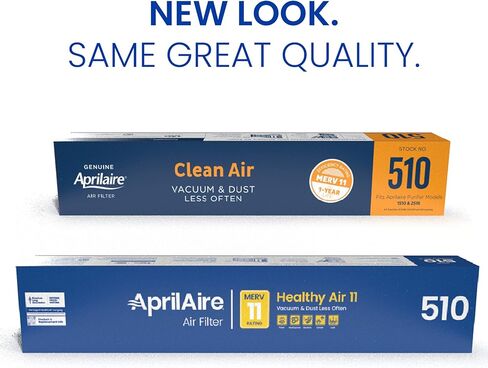 فلتر بديل AprilAire 510 لأجهزة تنقية الهواء المنزلية بالكامل من AprilAire - MERV 11، هواء نظيف وغبار، فلتر هواء 31x28x4 (عبوة من قطعتين) in Kuwait