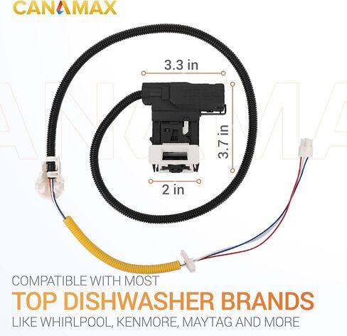 W11307244 Washer Door Lock Assembly Premium Replacement Part by Canamax - Compatible with Whirlpool Kenmore Washers – Replaces AP6832601 W10682535 W10838613 W10838613VP W11253733 in Saudi Arabia