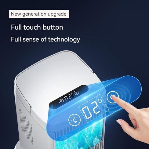 مكيف هواء محمول، مكيف هواء صغير لأشباه الموصلات 85 وات، مع مكيف هواء شخصي بإضاءة ليلية شريطية مائية، مروحة تيار متردد صغيرة صامتة 4 سرعات للمكتب، المنزل، غرفة النوم، الغرفة، المكتب، السفر - أبيض in Kuwait