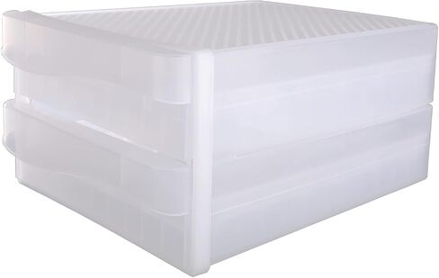 Double Layer 60 Compartment Egg Storage Box, Large Capacity Sliding Basket Egg Tray, Household Refrigerator Egg Storage Container in Saudi Arabia